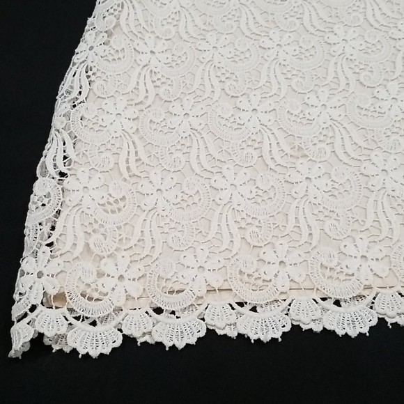 Zara Woman Laced cream beige mini Skirt. L - Picture 5 of 10